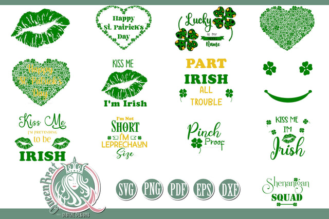 St Patrick's Day SVG Bundle SVG QueenBrat Digital Designs 