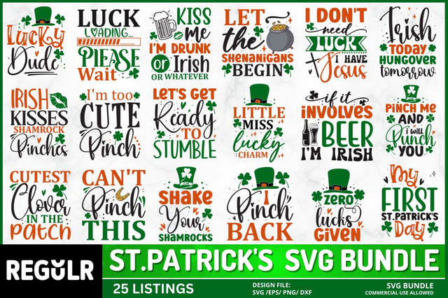 St. Patrick's Day SVG Bundle SVG Regulrcrative 