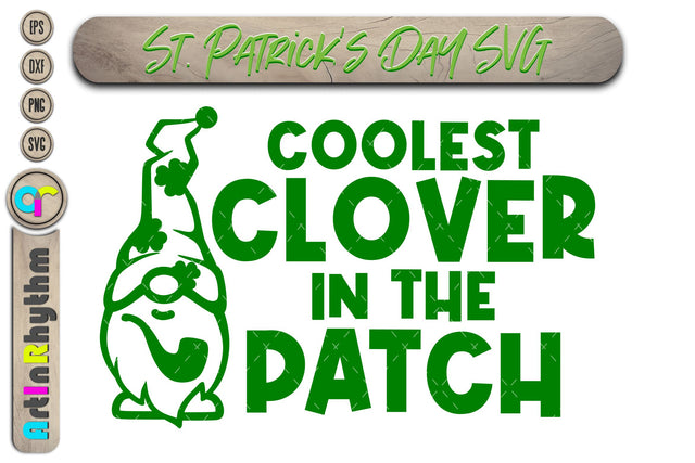 St. Patrick's Day Svg, Coolest clover in the patch SVG Artinrhythm shop 