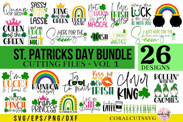 St patricks day SVG Design Bundle SVG CoralCutsSVG 
