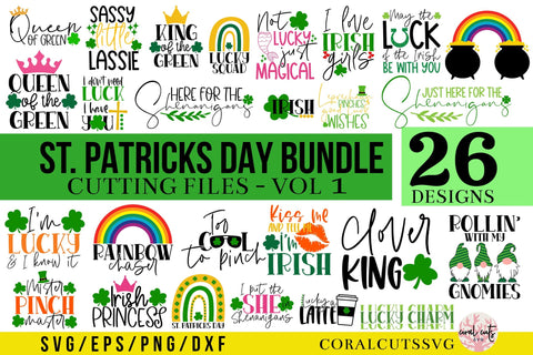 St patricks day SVG Design Bundle SVG CoralCutsSVG 