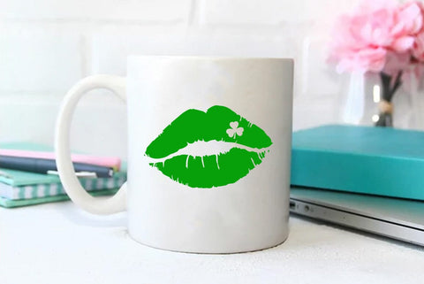 St patricks day svg Distressed Kiss svg Lips Kiss SVG FiveStarCrafting 