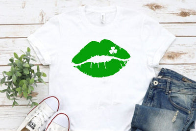 St patricks day svg Distressed Kiss svg Lips Kiss SVG FiveStarCrafting 