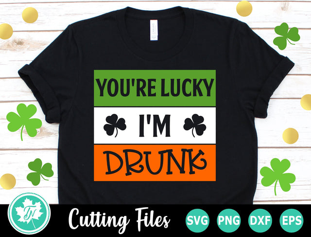 St Patricks Day SVG | Drinking SVG | Lucky I'm Drunk SVG TrueNorthImagesCA 