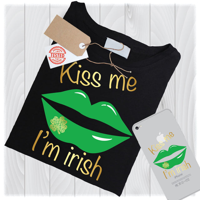 St Patricks Day Svg Files For Cricut Designs Svg Cut Files Silhouette Svg Cutting File Cricut Svg Files for Silhouette Kiss me im Irish Svg SVG My Sew Cute Boutique 