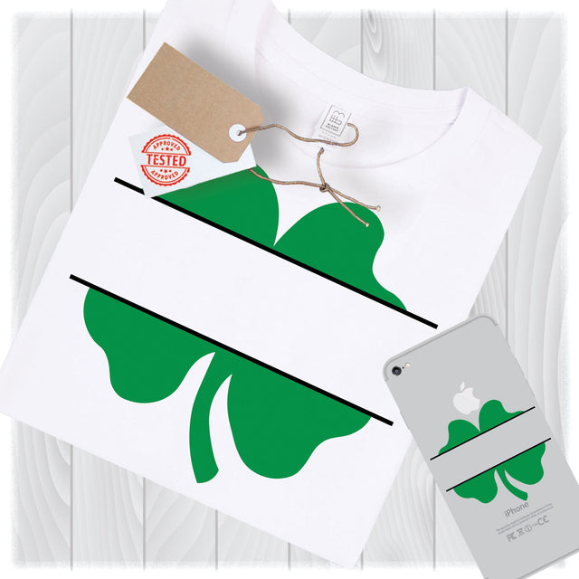 St Patricks Day SVG Files, Shamrock SVG, SVG, Clover Svg, Lucky Svg, Monogram Svg, Shamrock Monogram, Split Shamrock, Split, Svg File SVG My Sew Cute Boutique 