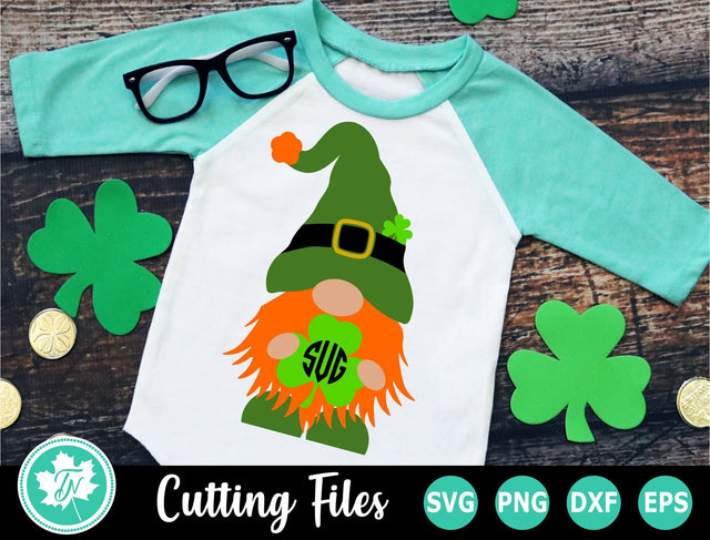 St Patricks Day SVG | Gnome Monogram SVG SVG TrueNorthImagesCA 