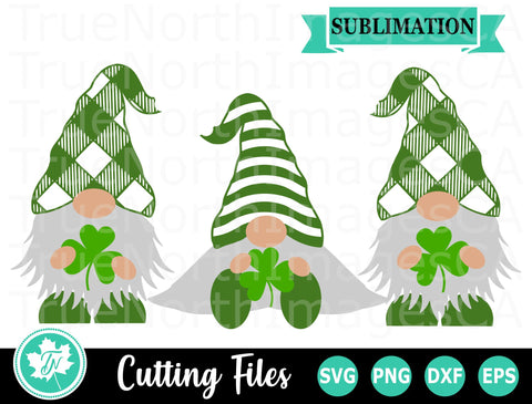 St Patricks Day SVG | Gnome SVG | Shamrock SVG SVG TrueNorthImagesCA 