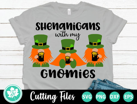 St Patricks Day SVG | Gnome SVG | Shenanigans with my Gnomies SVG TrueNorthImagesCA 