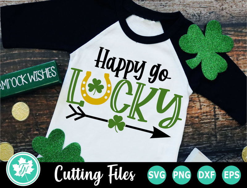 St Patricks Day SVG | Happy Go Lucky SVG SVG TrueNorthImagesCA 