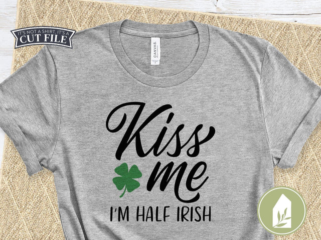 St. Patrick's Day SVG | Kiss Me I'm Half Irish SVG | T-shirt Design SVG LilleJuniper 