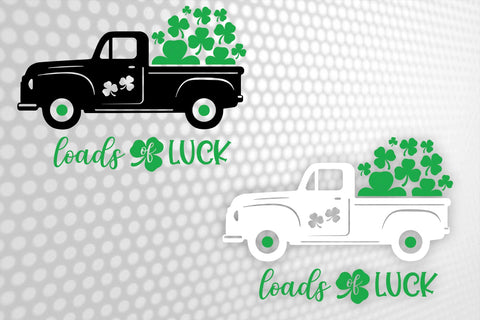 St Patricks Day SVG | Loads of luck Svg | Truck full of love Svg | Clovers Svg | Truck with clovers Svg SVG 1uniqueminute 