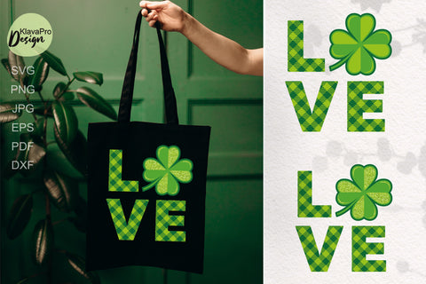 St Patricks Day Svg, Love Shamrock Svg. Irish Svg St Pattys SVG Klava P 
