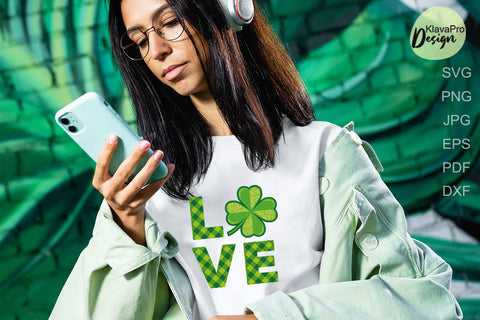 St Patricks Day Svg, Love Shamrock Svg. Irish Svg St Pattys SVG Klava P 