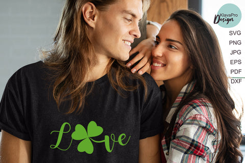 St Patricks Day Svg, Love Shamrock Svg. Irish Svg St Pattys SVG Klava P 