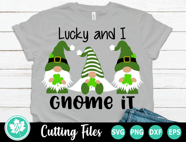 St Patricks Day SVG | Lucky and I Gnome It SVG SVG TrueNorthImagesCA 
