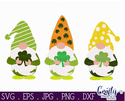 St. Patrick's Day Svg - Lucky Gnomes Cut File SVG Crafty Mama Studios 