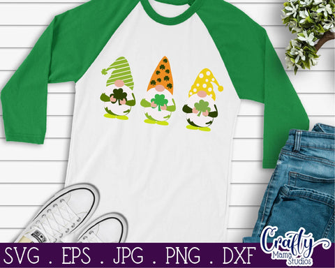 St. Patrick's Day Svg - Lucky Gnomes Cut File SVG Crafty Mama Studios 