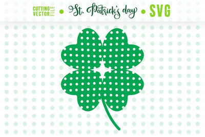 St. Patrick's Day SVG - Polka-Dot Clover SVG VectorSVGdesign 