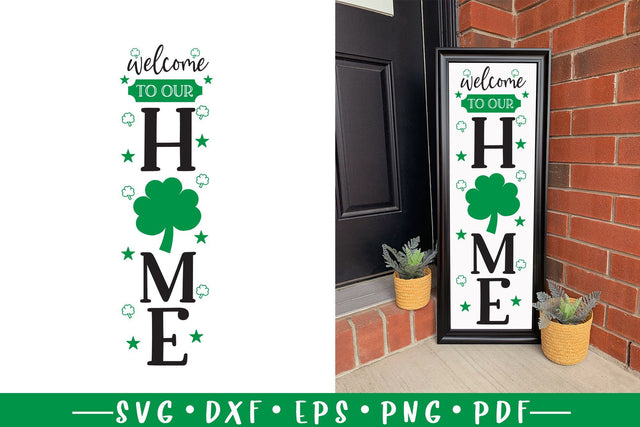 St Patrick's Day SVG Porch Sign SVG, Welcome To Our Home SVG CraftLabSVG 