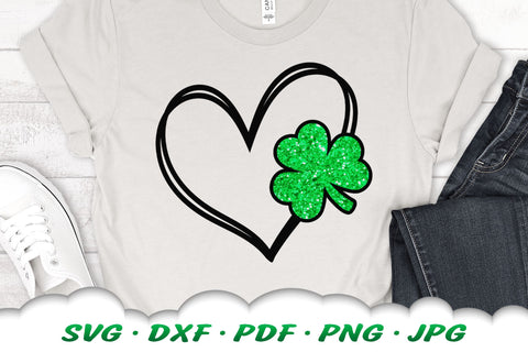 St Patricks Day SVG | Shamrock Heart SVG | Shamrock SVG | St Patricks Day Shirt SVG Cloud9Design 
