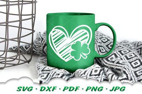 St Patricks Day SVG | Shamrock Heart SVG | Shamrock SVG | St Patricks Day Shirt SVG Cloud9Design 