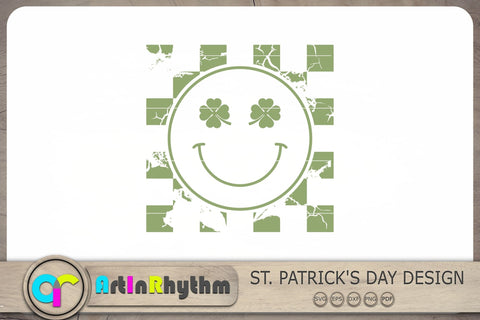 St. Patrick's Day Svg, Smiley Face Svg, Shamrock Svg, Retro St. Patrick Shirt Design SVG Artinrhythm shop 