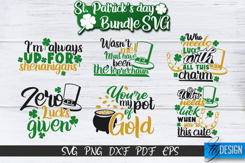 st Patricks Day SVG, st Patrick SVG, Shamrock SVG Bundle, Irish Svg, Clover SVG, st Pattys Day svg, Good Luck SVG, Saint Patricks Day, SVG for Cricut, Funny Quotes Svg SVG Fly Design 