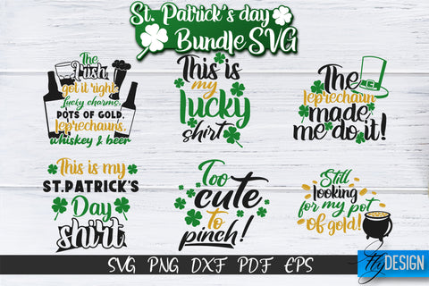 st Patricks Day SVG, st Patrick SVG, Shamrock SVG Bundle, Irish Svg, Clover SVG, st Pattys Day svg, Good Luck SVG, Saint Patricks Day, SVG for Cricut, Funny Quotes Svg SVG Fly Design 