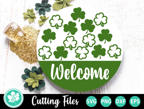 St Patricks Day SVG | Welcome Round Sign SVG TrueNorthImagesCA 