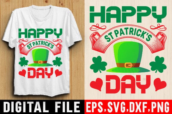 St Patrick's Day T-Shirt Designs, Tractor Svg, Shamrock Svg, Clover Cut file, Kids Shirt Design, Svg Files For Cricut, SVG SH_Tee store 