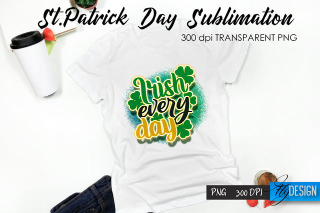 St. Patrick's Day T-Shirt Sublimation v.11 Sublimation Fly Design 