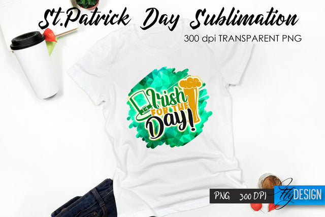 St. Patrick's Day T-Shirt Sublimation v.12 Sublimation Fly Design 
