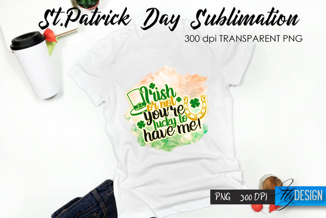 St. Patrick's Day T-Shirt Sublimation v.15 Sublimation Fly Design 