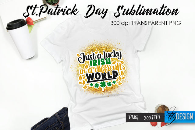 St. Patrick's Day T-Shirt Sublimation v.17 Sublimation Fly Design 