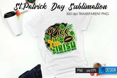St. Patrick's Day T-Shirt Sublimation v.18 Sublimation Fly Design 