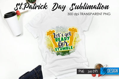 St. Patrick's Day T-Shirt Sublimation v.19 Sublimation Fly Design 