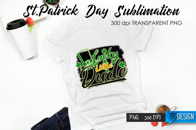 St. Patrick's Day T-Shirt Sublimation v.23 Sublimation Fly Design 