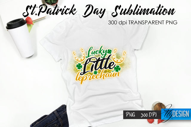 St. Patrick's Day T-Shirt Sublimation v.25 Sublimation Fly Design 