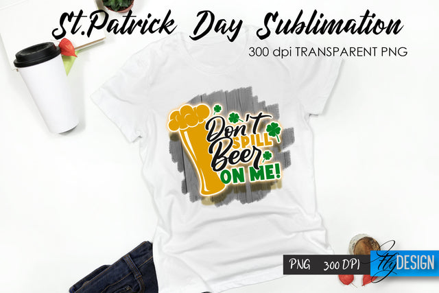 St. Patrick's Day T-Shirt Sublimation v.3 Sublimation Fly Design 