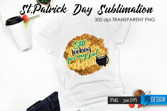 St. Patrick's Day T-Shirt Sublimation v.32 Sublimation Fly Design 