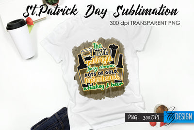 St. Patrick's Day T-Shirt Sublimation v.33 Sublimation Fly Design 