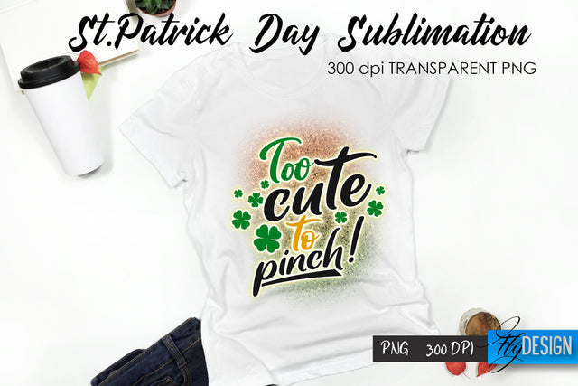 St. Patrick's Day T-Shirt Sublimation v.37 Sublimation Fly Design 