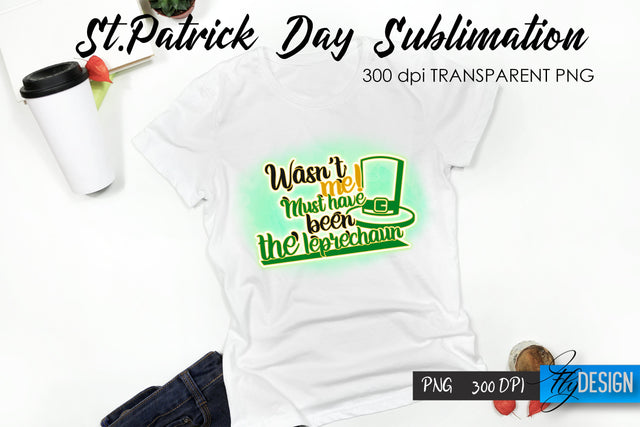 St. Patrick's Day T-Shirt Sublimation v.38 Sublimation Fly Design 