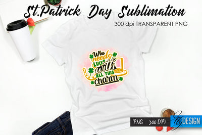 St. Patrick's Day T-Shirt Sublimation v.41 Sublimation Fly Design 