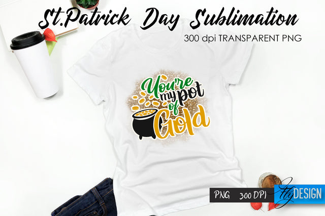 St. Patrick's Day T-Shirt Sublimation v.42 Sublimation Fly Design 