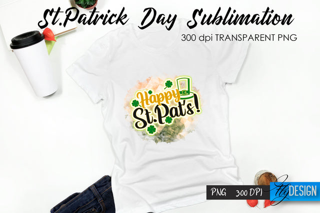 St. Patrick's Day T-Shirt Sublimation v.5 Sublimation Fly Design 