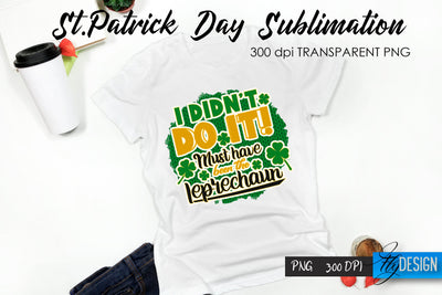 St. Patrick's Day T-Shirt Sublimation v.6 Sublimation Fly Design 
