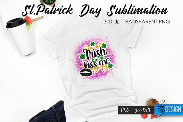 St. Patrick's Day T-Shirt Sublimation v.9 Sublimation Fly Design 