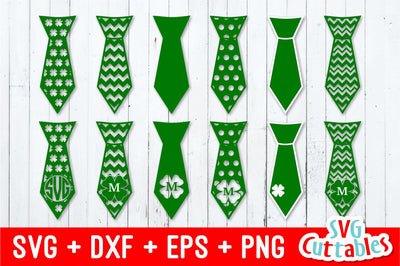 St. Patrick's Day Ties SVG Svg Cuttables 